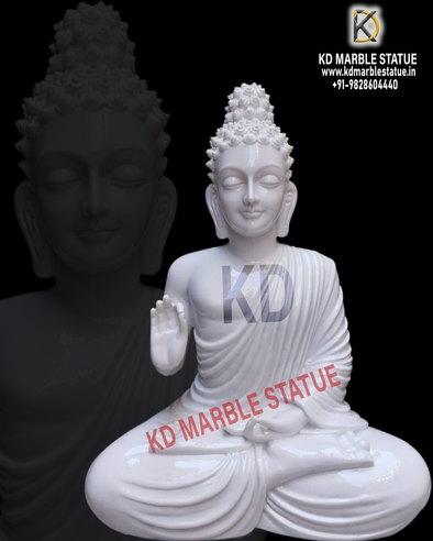Marble Buddha Statue, Packaging Type : Thermocol Box