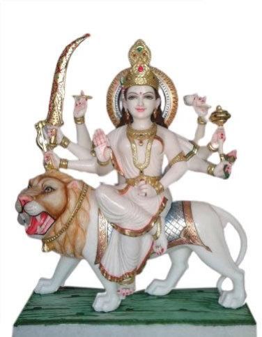 Marble Durga Mata Statue
