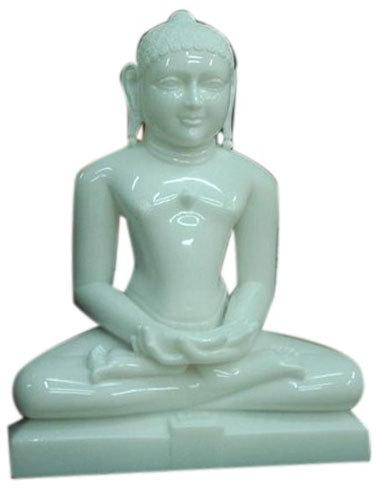Marble Jain Swami Statue, for Religious, Packaging Type : Thermocol Box