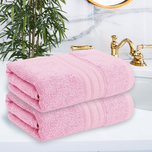 75X140cm 520 GSM Pink Bamboo Hand Towel