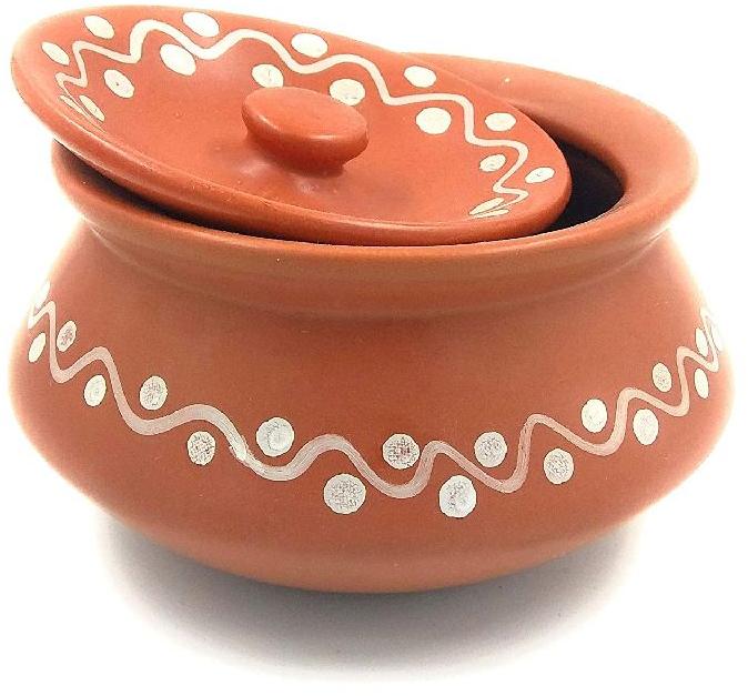 Ceramic Handi with Lid, for Cooking, Shape : Round