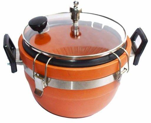 Clay Pressure Cooker, Color : Brown