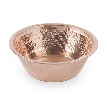 Taper Hammered Copper Bowl, Pattern : Hamerred