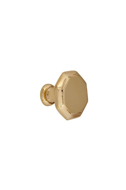 Round Polished Brass SECK-8017 Designer Cabinet Knob, Color : Golden