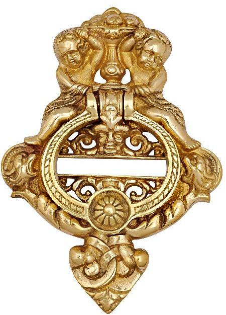 Polished Brass SEK-8410 Door Knocker, Color : Golden