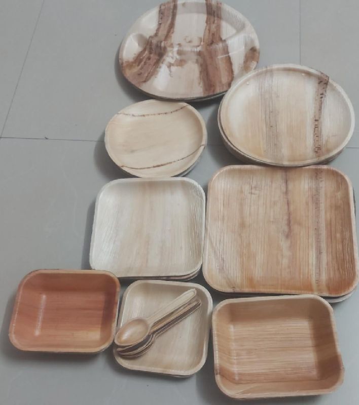 Square Good Biodegradable areca plates ., for Serving Food, Feature : Fine Finish, Eco Friendly