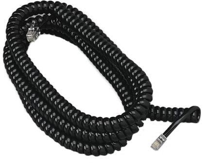 Plastic Telephone Coiled Cable, Color : Black