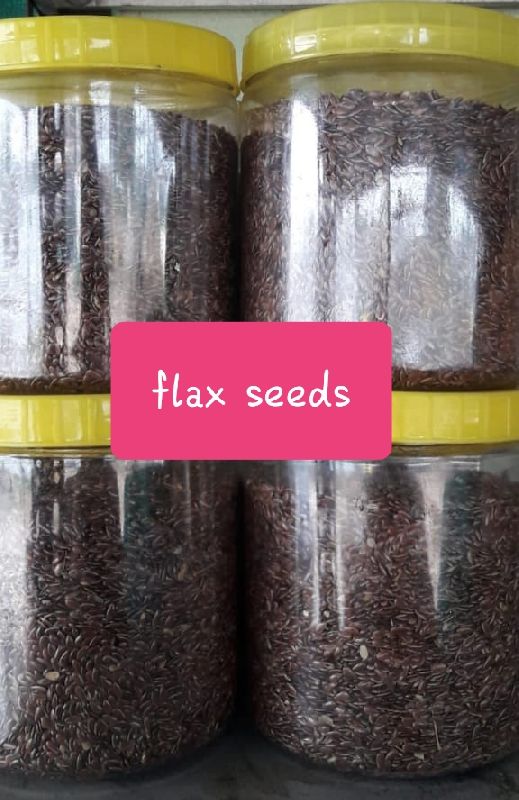Organic Flax Seeds, Packaging Type : Plastic Bottle, Color : Brown