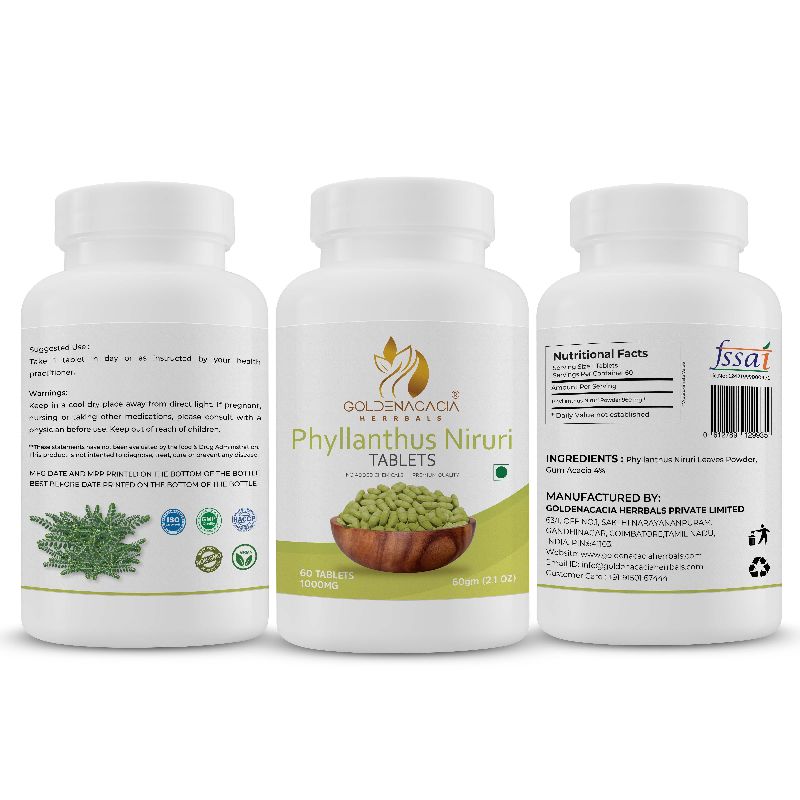 PHYLLANTHUS 1000mg 60 TABLETS