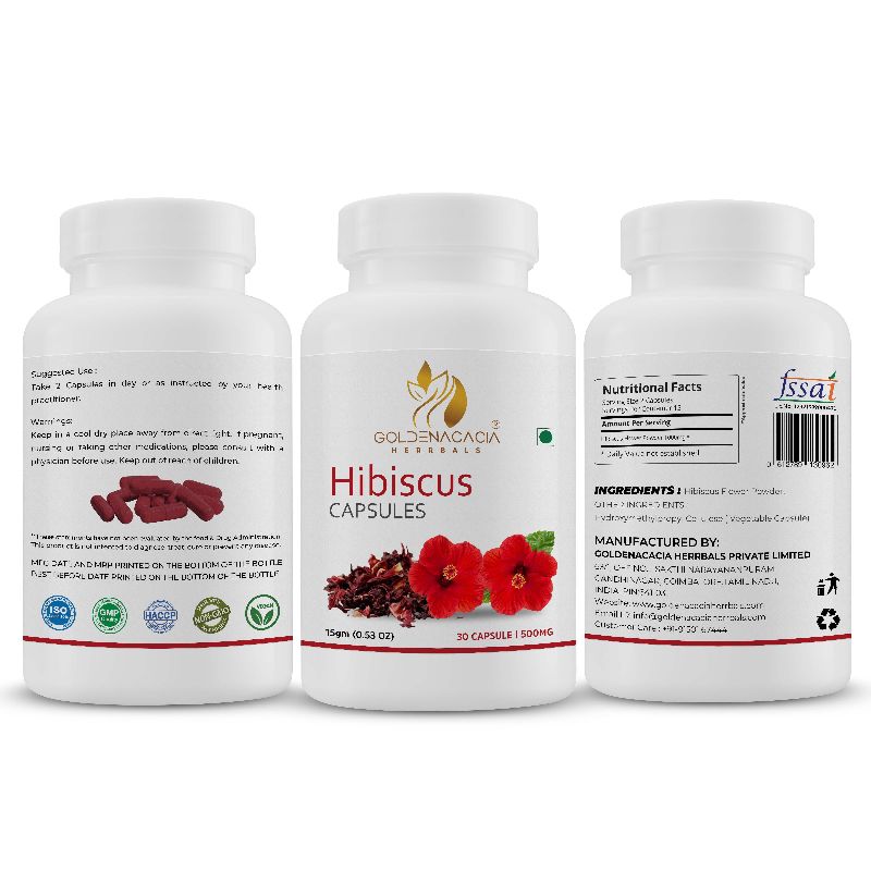 HIBISCUS 500mg 30 CAPSULES