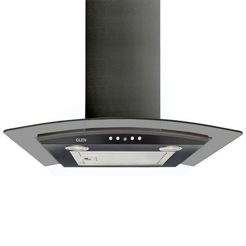 Kitchen Chimney Ceramic Glass, Color : Black