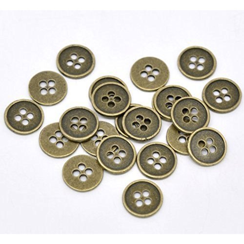 Round Polished Brass Garment Buttons