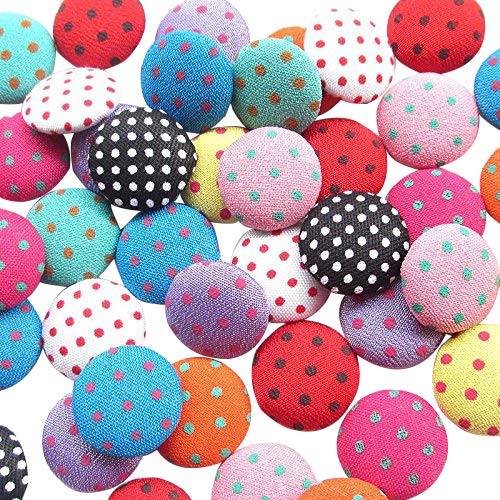 Round Fabric Covered Buttons, for Garments, Pattern : Plain, Printed