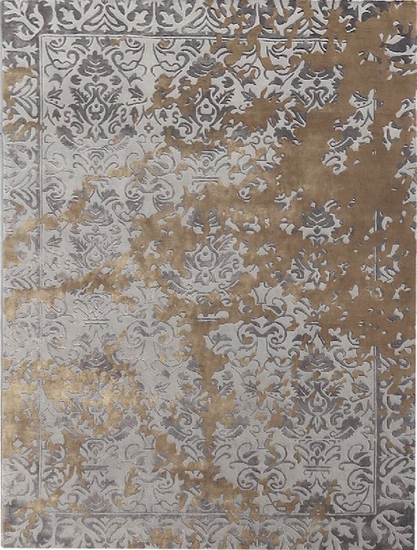 Wool and silk Handknotted Rug D9