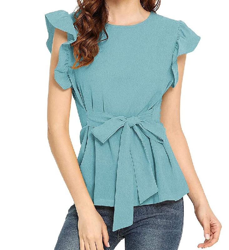 Sleeveless Polyester Ladies Stylish Tops, Feature : Comfortable, Easily  Washable, Pattern : Plain at Rs 200 / Piece in Kadapa