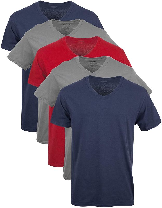 Cotton Printed Mens V Neck T-shirts, Feature : Comfortable, Easily Washable