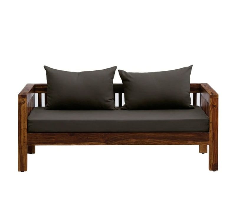 Low Back 3 Seater Solid Wooden Sofa