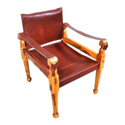 MM Handicrafts Leather Wooden Chair, Feature : Unique designer item.