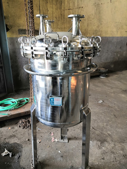 Stainless Steel Basket Filter Strainer Housing, for Industrial Use