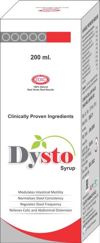 Dysto Ayurvedic Diarrhea Tonic, Packaging Type : Bottle