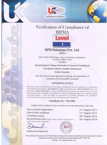 Bifma Certification For Furniture