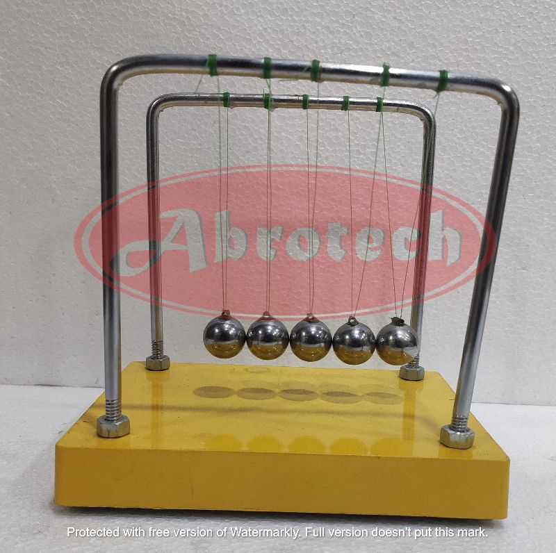 Yellow Steel Newton Cradle, for Laboratory, Feature : Comfortable