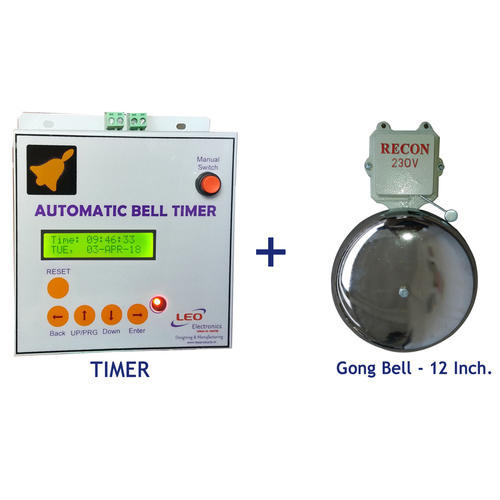 Leo Steel Automatic Gong Bell Timer, for School, Hostel