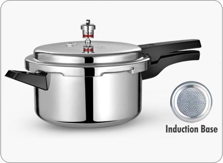 Anograph Stainless Steel Induction Pressure Cooker, Color : Silver
