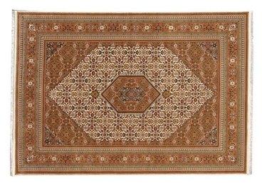 Printed Wool Bamboo Silk Bidjar Carpet, Shape : Rectangular