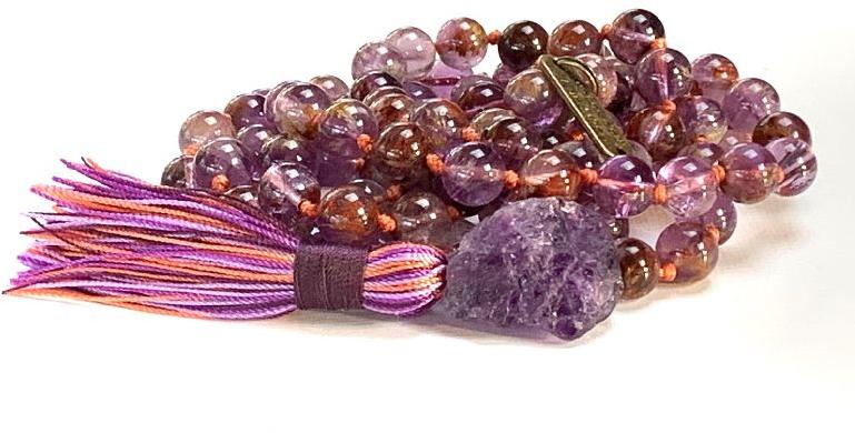 Polished Auralite Beads Mala, Feature : High Strength, Long Lasting, Quality Tested