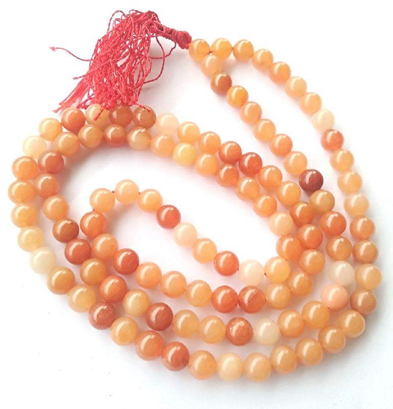 Polished Carnelian Beads Mala, Feature : High Strength, Long Lasting, Quality Tested