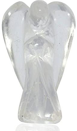 Crystal Clear Quartz Angel Statue, for Home, Packaging Type : Box