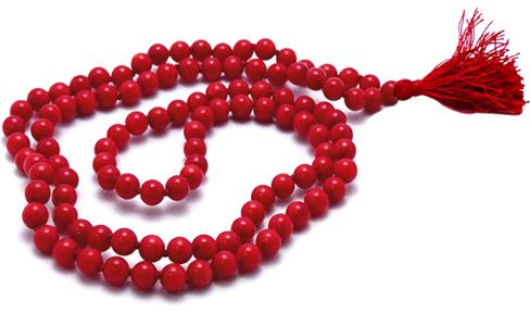 Polished Coral Beads Mala, Packaging Type : Plastic Packet