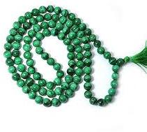 Polished Malachite Beads Mala, Feature : High Strength, Long Lasting, Quality Tested