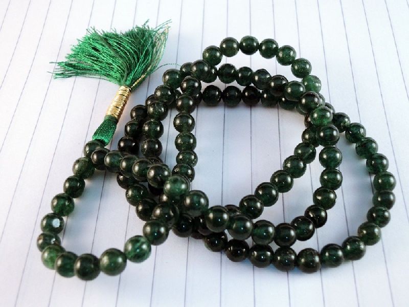 Polished Moss Agate Beads Mala, Length : 0-10 Inches, 10-20 Inches