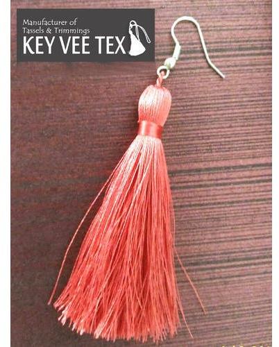  Silk Tassel Earrings, Packaging Type : Packet