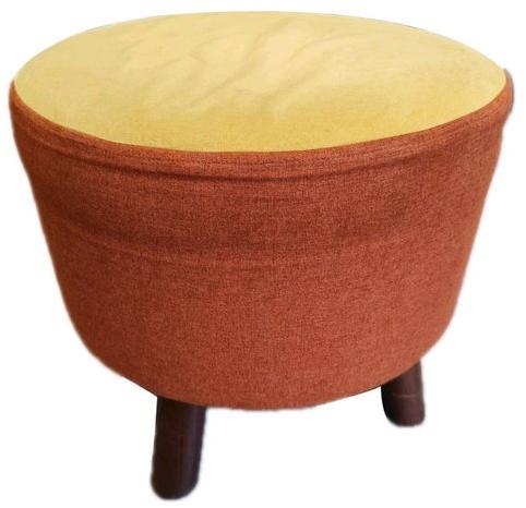  Round Puff Stool, Color : Mustard Yellow
