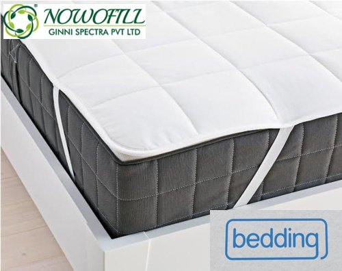 Polyester Quilted Mattress Protectors, Color : White