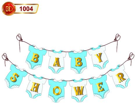 Paper Printed 3D Baby Shower Banner, Color : Multicolor