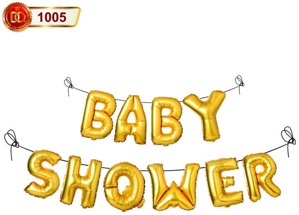 Paper Baby Shower Foil Banner, Color : Golden