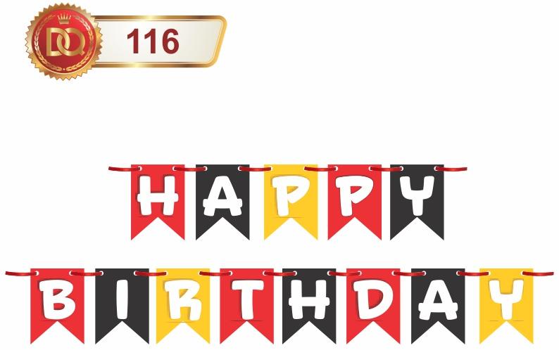 Fancy Happy Birthday Banner