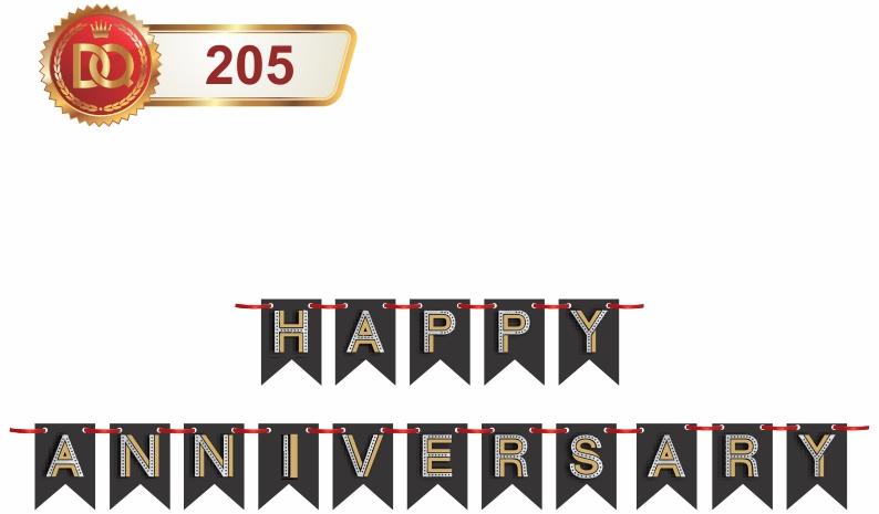 Paper Happy Anniversary 3D Banner