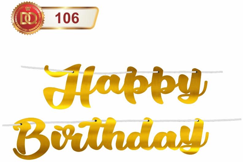 Metallic Happy Birthday Banner