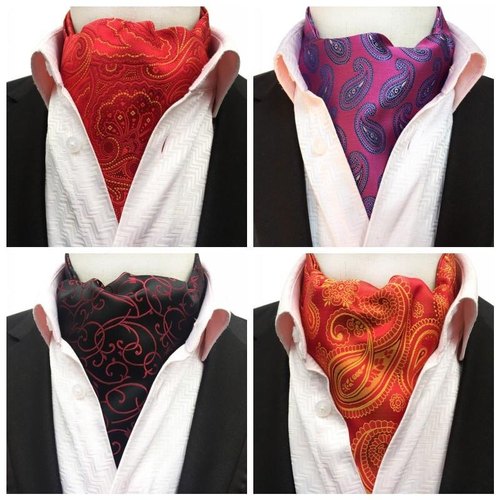 Plain Anaphe Silk Mens Printed Cravat Tie, Length : Standard Length