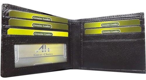 Genuine Leather Mens Wallet, Color : Black