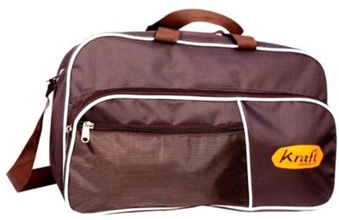 Polyester Travel Duffel Bag, Color : Brown