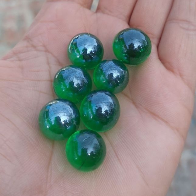 Trans Green Water Color Polished 16mm - Gargi Glass Marbles Balls ...