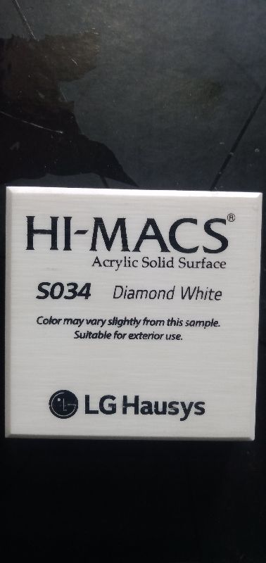 LG Hi Macs Acralic Solid Surface Daimond Whait