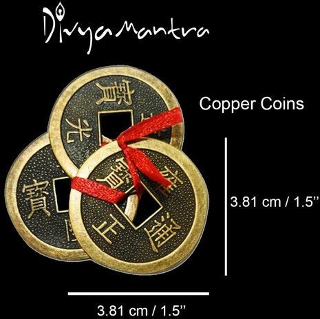 Copper Feng Shui Coins, Color : Golden