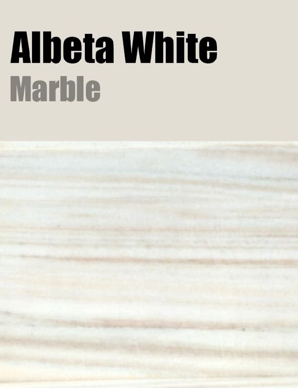 Polished Albeta White Marble Slab, for Flooring Use, Pattern : Plain